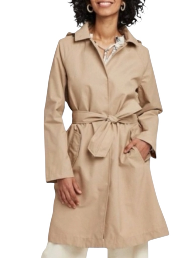 A New Day (Target) Hooded Trench Coat In Camel Size Xxl -- Water Repellent